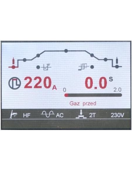 Spawarka Ideal Expert TIG 220 AC/DC Pulse LCD - zestaw - EXTIG220ACLCD-G - Ideal - 10