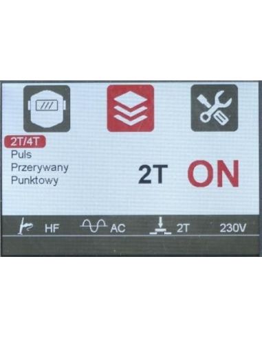 Spawarka Ideal Expert TIG 220 AC/DC Pulse LCD - zestaw - EXTIG220ACLCD-G - Ideal - 11