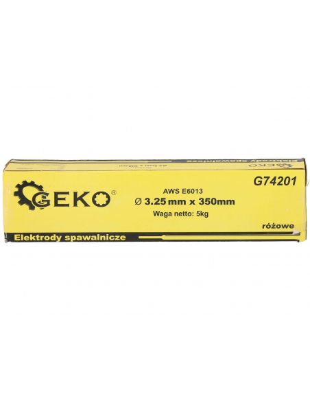 Elektrody GEKO AWS E6013 różowe fi 3,25/350/5,0 kg - G74201 - GEKO - 1