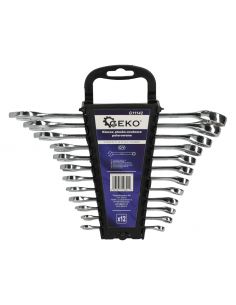 Klucze płasko-oczkowe 6-22 mm 12 el. polerowane GEKO - G11142 - GEKO - 1