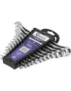 Klucze płasko-oczkowe 6-22 mm 12 el. polerowane GEKO - G11142 - GEKO - 1 2