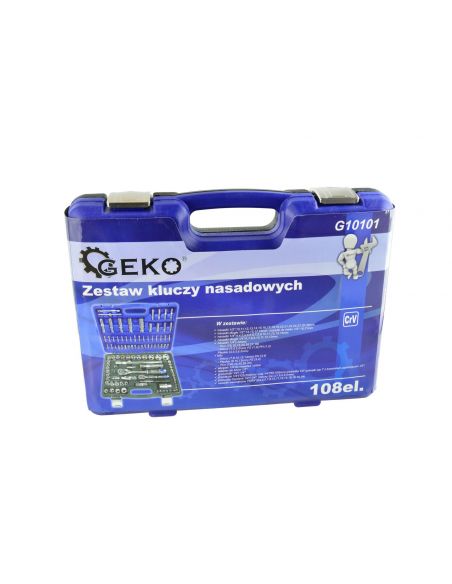 Zestaw kluczy nasadowych i torx 108 el. GEKO - G10101 - GEKO - 2