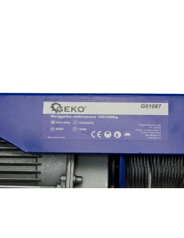 Wciągarka elektryczna GEKO G01087 150/300 kg - G01087 - GEKO - 3