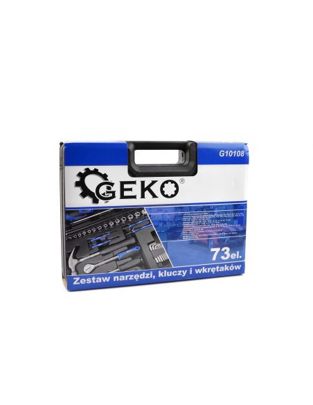 Zestaw narzędzi, kluczy i wkrętaków 73 el. GEKO - G10108 - GEKO - 9