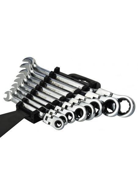 Komplet kluczy łamanych z grzechotką 8-22 mm 8 el. GEKO - G10338 - GEKO - 1