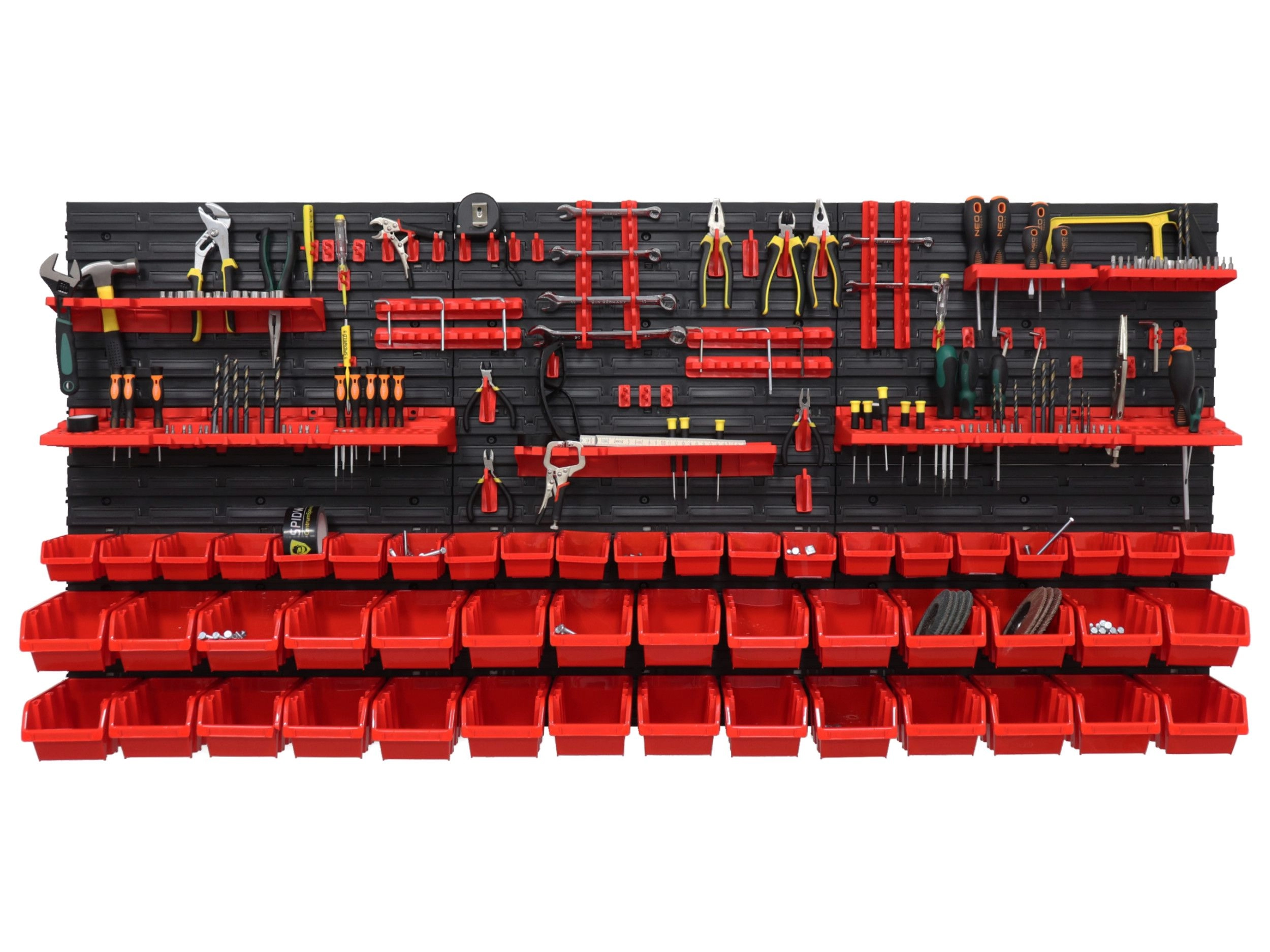 Widok z przodu tablicy Toolbox System Wall Mix 180 x 80 