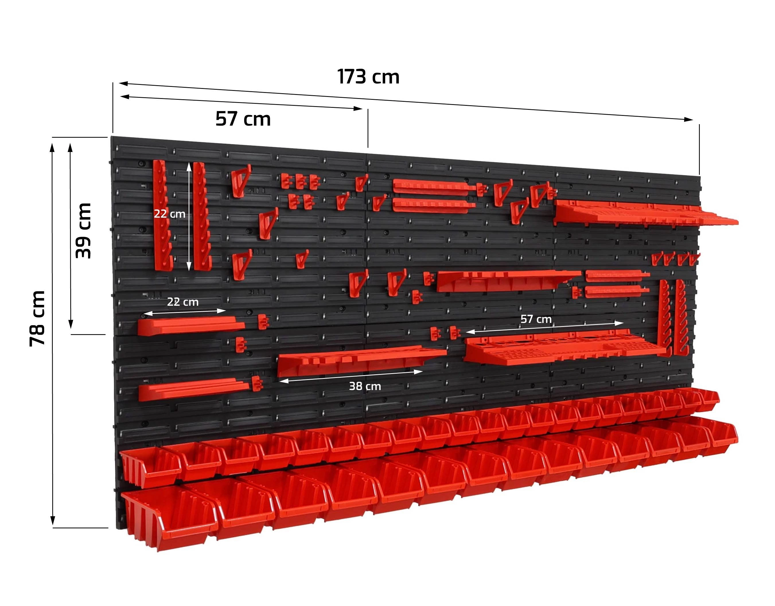 Parametry tablica narzędziowa Toolbox System Wall